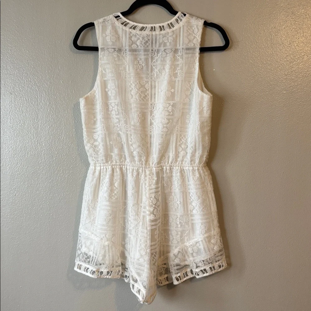 DO+BE Women’s Off White Lace Romper Size M - Picture 5 of 14